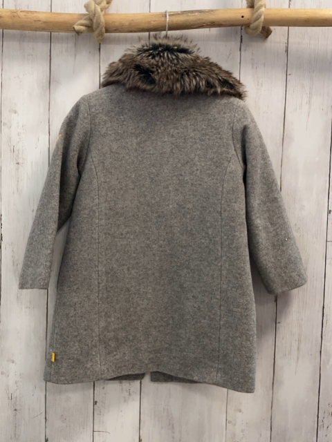 Steiff  Mantel  Gr. 98  grau Oberstoff 50 % Wolle Kragen mit Fellimitat 