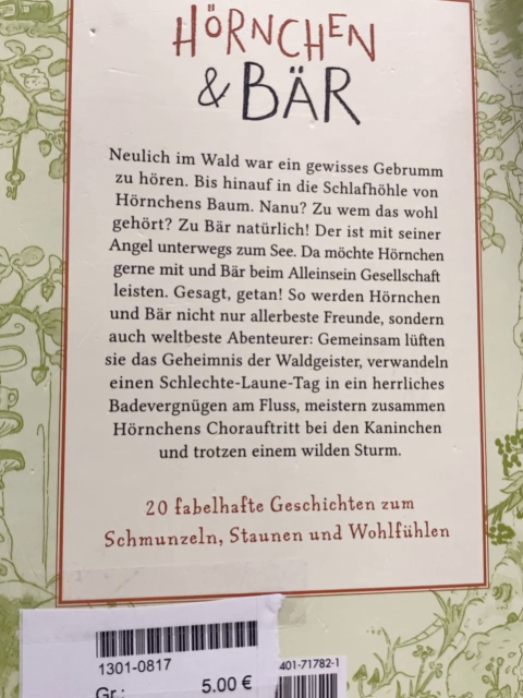   Buch Hörnchen und Bär 