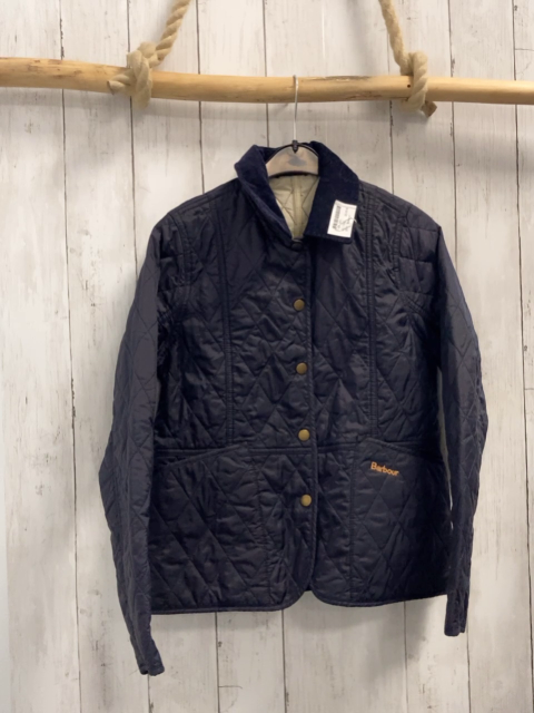 Barbour  Jacke  Gr. 152  blau gesteppt Kordkragen 