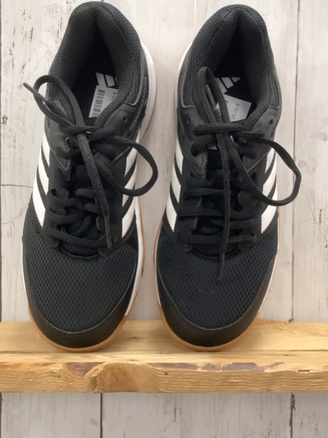 Adidas  Schuhe  Gr. 37 1/3   schwarz weiße Streifen + Sohle 