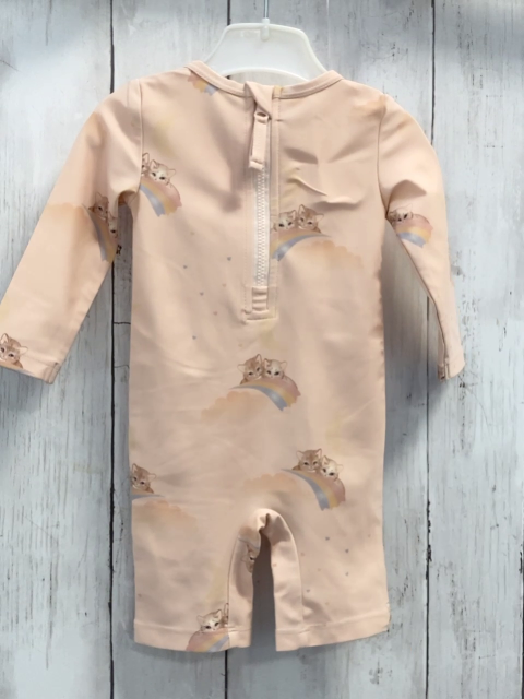  UV-Schutzoverall Gr. 62  beige Katzen