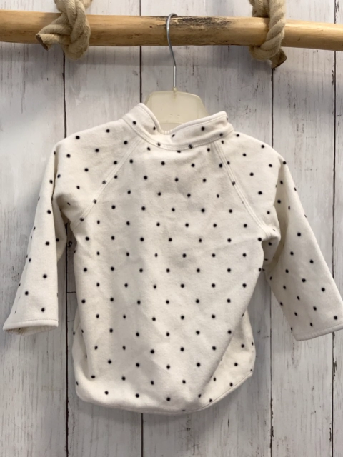 H&M Fleecejacke Gr. 68  weiß schwarze Punkte