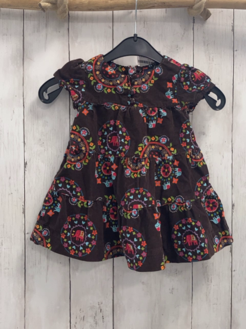 GAP Kleid  Gr. 80  braun Kord Blumen 