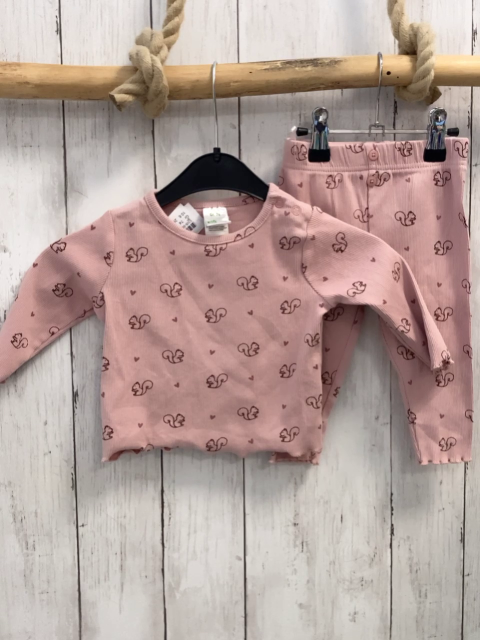 2tlg Alana  Langarmshirt + Leggings  Gr. 74  rosa Eichhörnchen 
