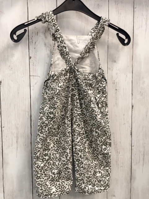 Mango  Jumpsuit  Gr. 80  weiß oliv Blümen + Blätter 