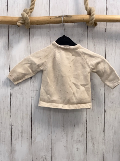   Strickjacke  Gr. 68  beige mit bunten Punkten 