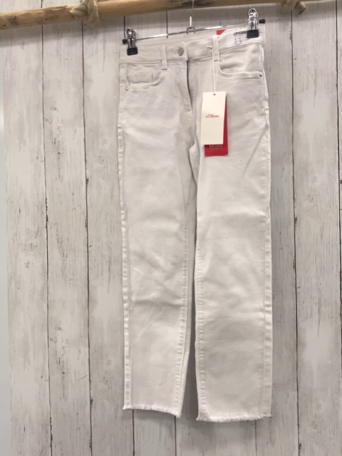 neu S´Oliver Hose Gr. 140  weiß Jeans Bund verstellbar NP 39,99€