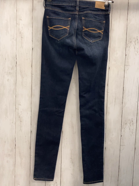 Abercrombie  Hose  Gr. 24  blau Jeans silber Steine 