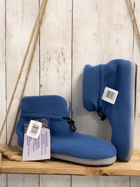 neu  Hausschuhe  Gr. 36  hellblau Fleece graue Sohle 