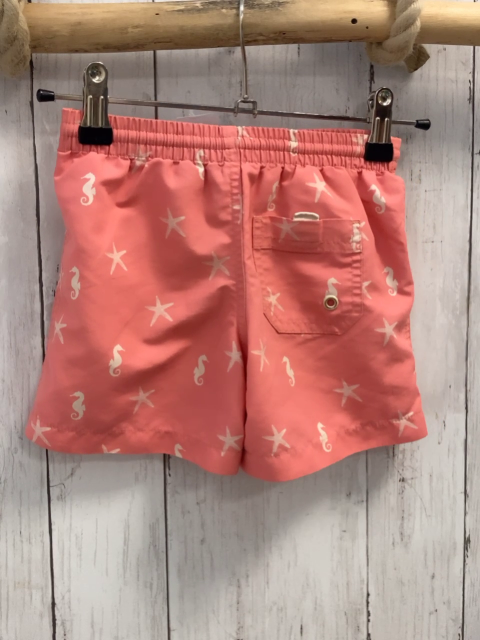 Mango  Badeshorts  Gr. 104  koralle beige Seepferdchen + -sterne 