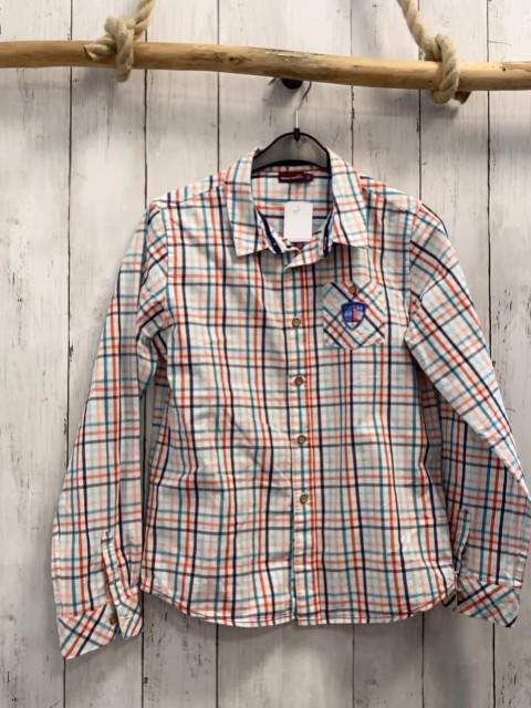 sergent major Hemd Gr. 146  weiß orange blau kariert