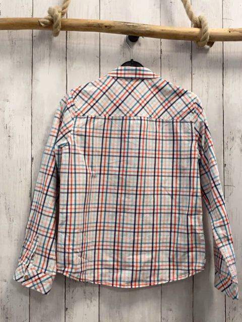 sergent major Hemd Gr. 146  weiß orange blau kariert