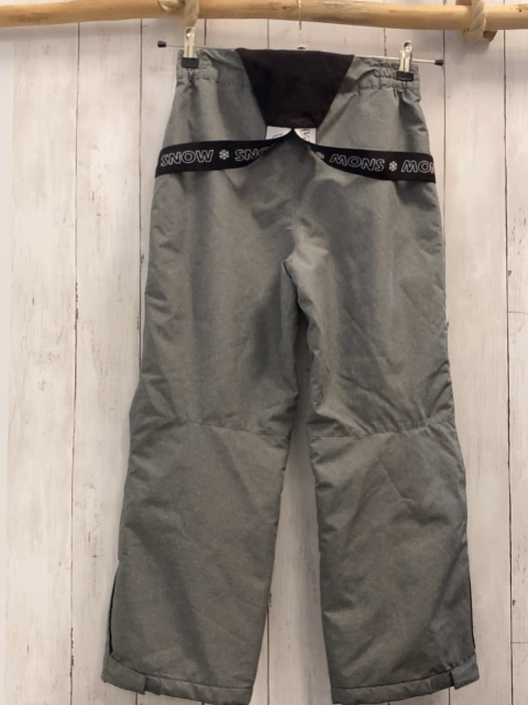  Schneelatzhose Gr. 134  grau schwarze Träger