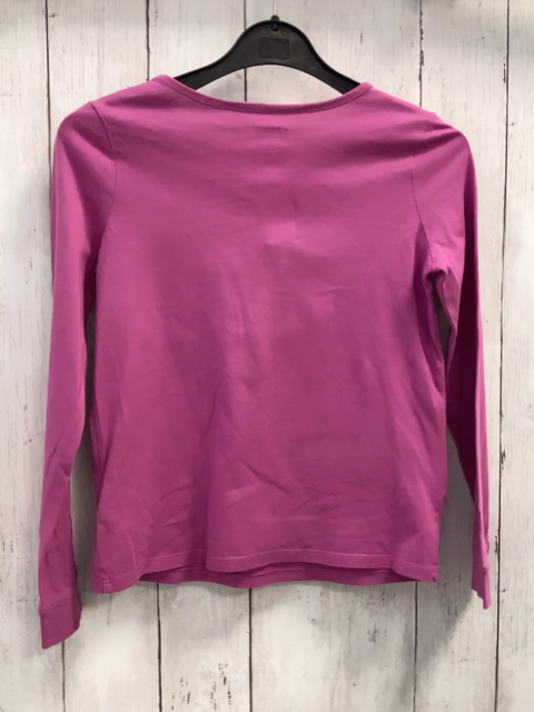Lands´ End  Langarmshirt  Gr. 128  pflaume weißes Plüschlama mit pink Sonnenbrille 