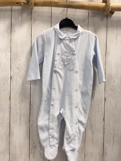 Zip Zap Schlafanzug Gr. 68  hellblau Nicky Bär Kragen