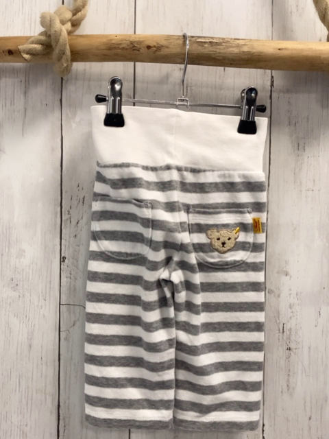 Steiff Jogginghose Gr. 68  Grau weiß gestreift Nicky
