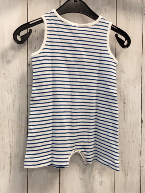 Petit Bateau  Playysuit  Gr. 74  weiß blaue Streifen 