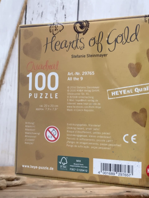 neu  Puzzle  Gr. 100  Hearts of Gold 