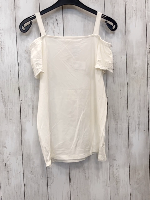 Esprit  Top  Gr. 158  weiß Ärmel mit Lochstickerei 