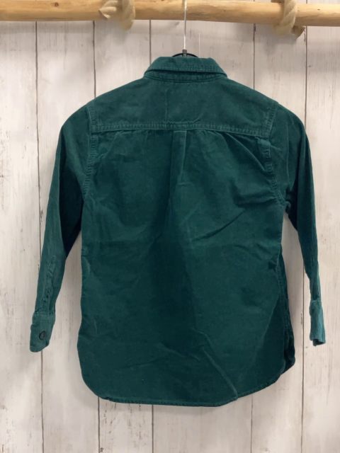 Mini Boden  Hemd  Gr. 128  grün Kord Brusttasche mit Brille mit Pailetten 