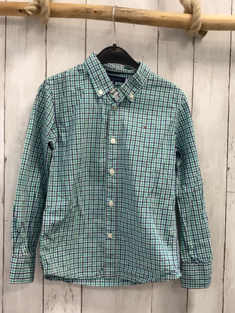 Tommy Hilfiger  Hemd  Gr. 122  grün blau weiß kariert 