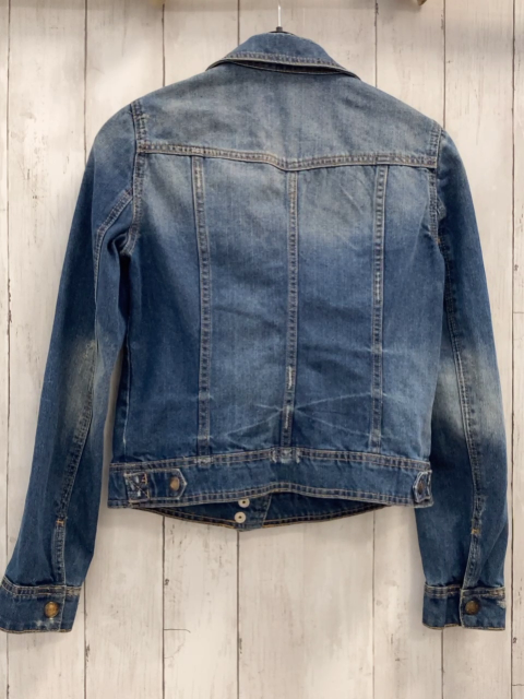 Zara  Jeansjacke Gr. M blau mit silber Nieten Reißverschluss 