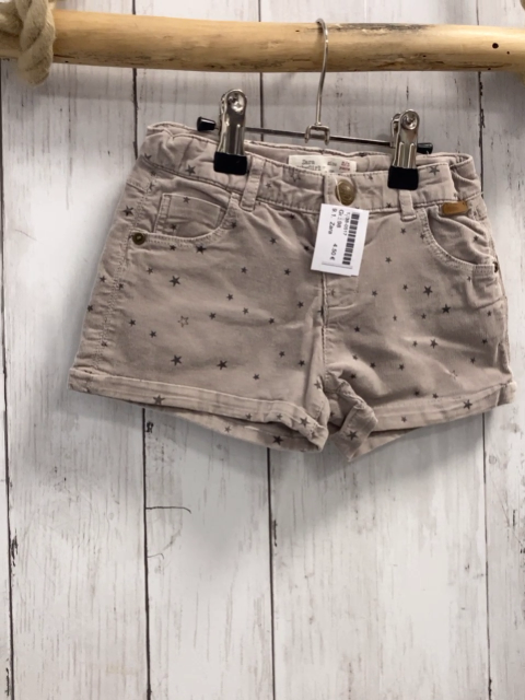 Zara  Shorts  Gr. 98  hellgrau Kord graue Sterne Bund verstelbar 
