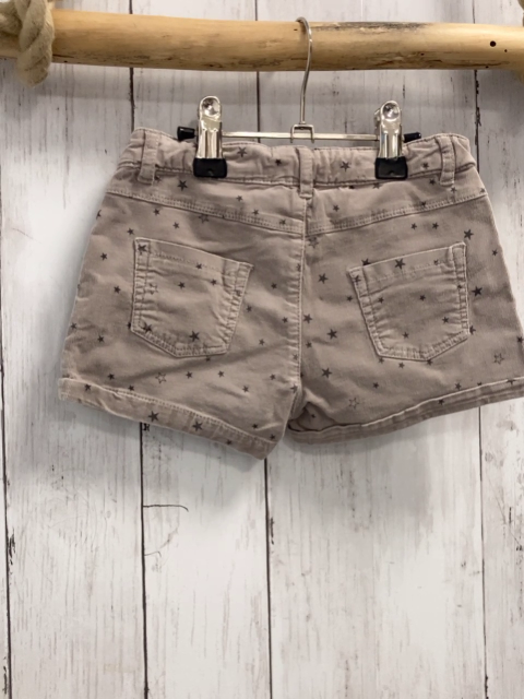 Zara  Shorts  Gr. 98  hellgrau Kord graue Sterne Bund verstelbar 