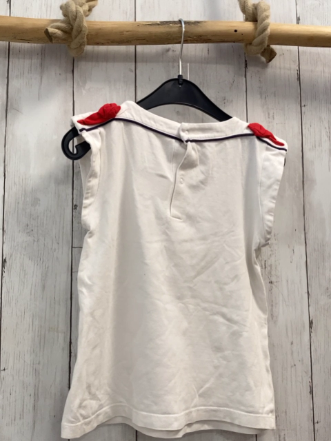 mayoral  T-Shirt  Gr. 128  weiß Mädchen mit Schwimmreifen rote Schleifen an der Schulter 