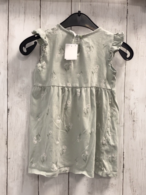 H&M  Kleid  Gr. 86  mint Blumen Rüschenärmel 