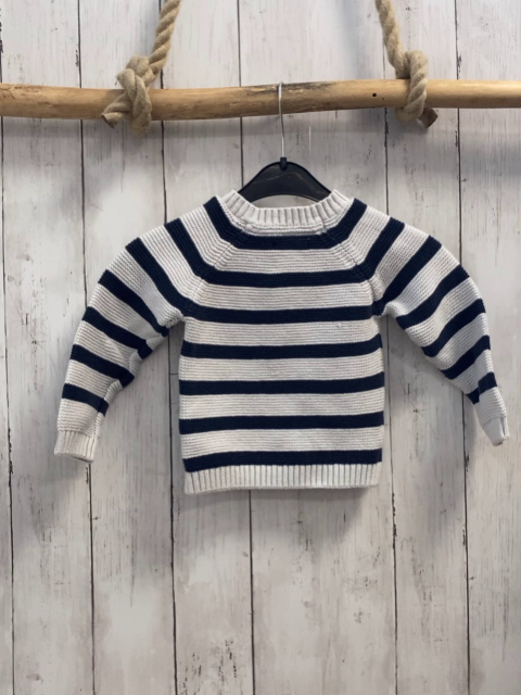 Sinsay  Pullover  Gr. 86  blau weiße Streifen Strick 