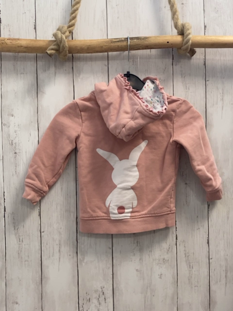 Liegelind  Pullover  Gr. 92  rosa Kapuze weißer Plüschhase 