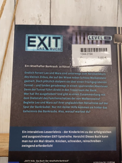   Kreativbuch Exit Der rätselhafte Bankraub
