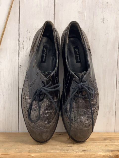 Paul Green  Schuhe  Gr. 38  grau mit Lack + Glitzer 