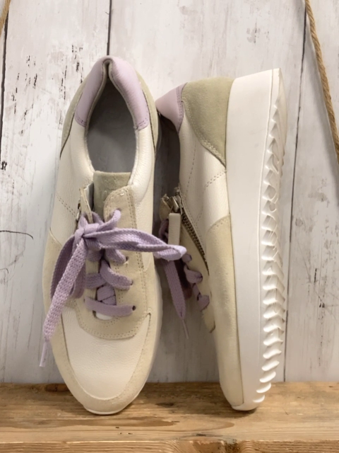 Paul Green  Schuhe  Gr. 38  beige creme lavendel Ferse + Schnürsenkel 