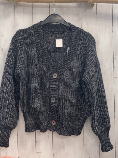 Gaudi Jeans  Strickjacke  Gr. 146/152  schwarz grau silber meliert 