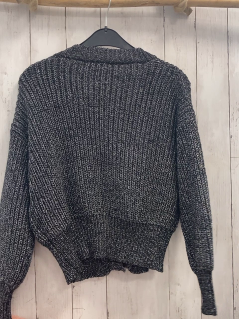 Gaudi Jeans  Strickjacke  Gr. 146/152  schwarz grau silber meliert 