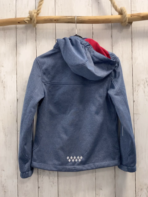  Softshelljacke Gr. 140  blau meliert beerenton Reißverschluss