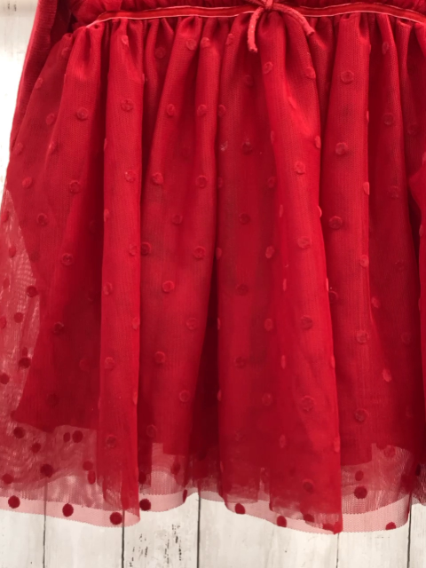 vertbaudet Kleid Gr. 86  rot Tüllrock mit Punkten