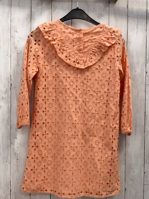 Mango  Kleid  Gr. 152  apricot Lochstickerei Rüschen 