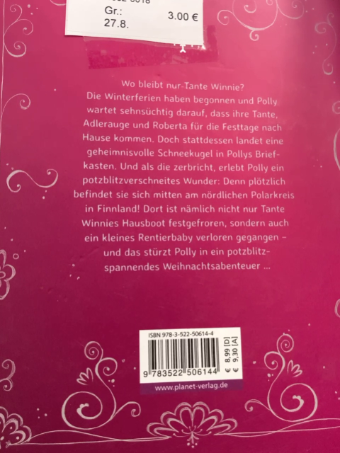  Buch Polly Schlottermotz Juchee - Weihnachten im Schnee 
