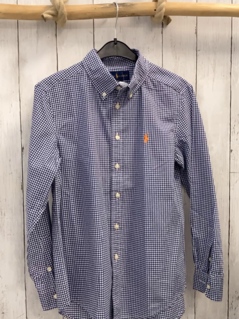 Ralph Lauren  Hemd  Gr. 140/164  blau weiß kariert 