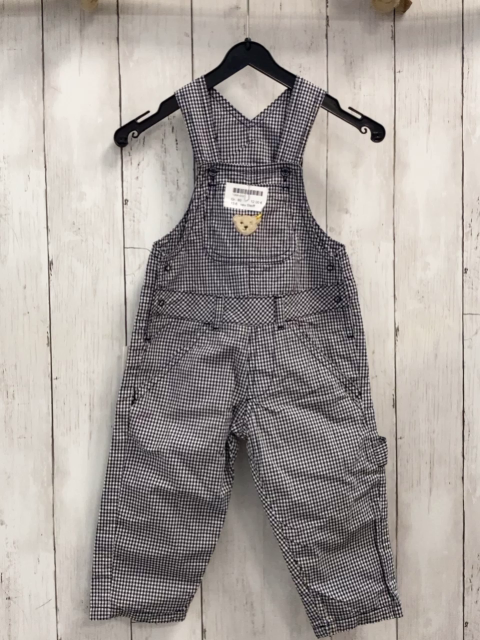 neu Steiff  Latzhose  Gr. 80  schwarz weiß kariert 