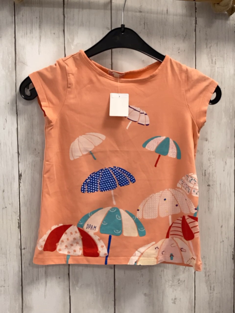 DP...aM T-Shirt  Gr. 116  lachs bunte Sonnenschirme 