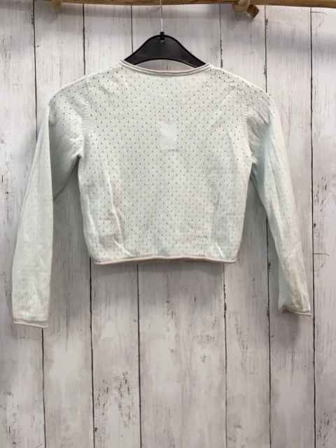 Petit Bateau  Strickjacke  Gr. 128  mint lochmuster 