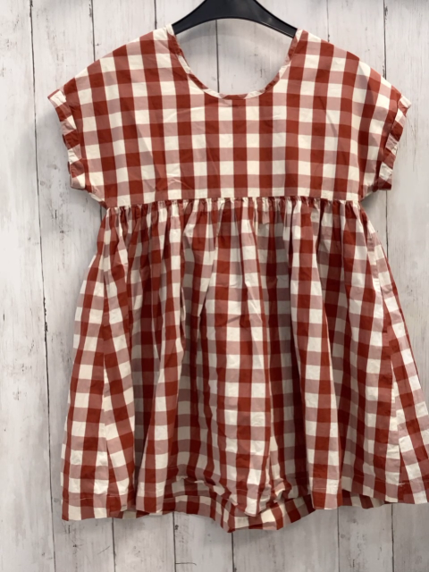 Petit Bateau  Kleid  Gr. 140  rotbraun kariert 