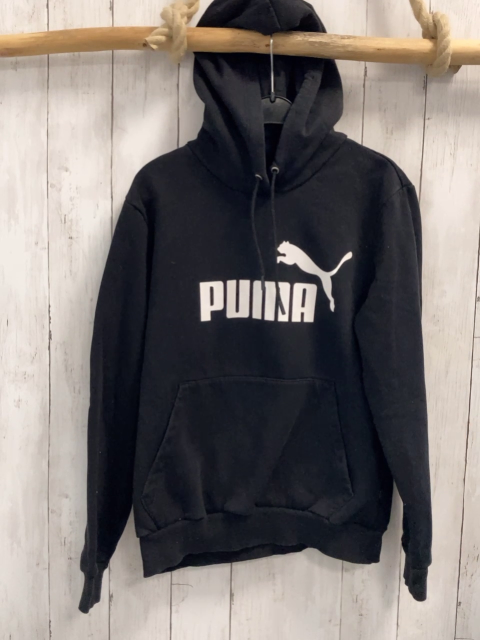 Puma  Pullover  Gr. 164/170  schwarz Kapuze weiße Schrift + weißer Puma Bauchtasche 