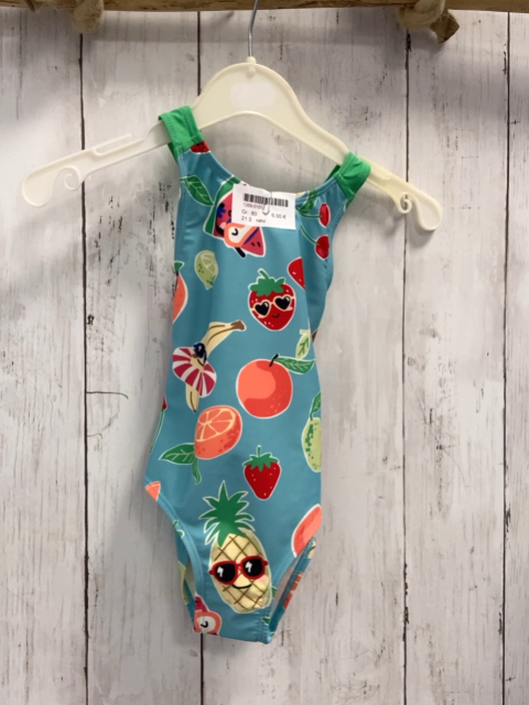 neu  Badeanzug Gr. 80  hellblau buntes Obst NP 9,99€