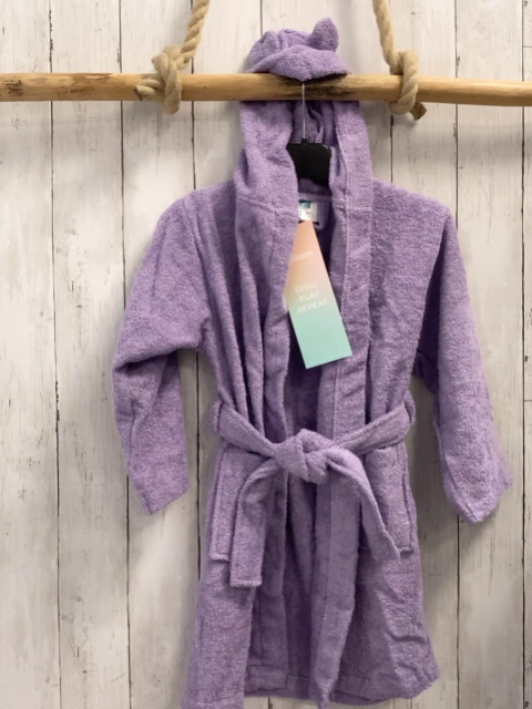 neu Twinzen  Bademantel  Gr. 110  lavendel Frottee Kapuze 