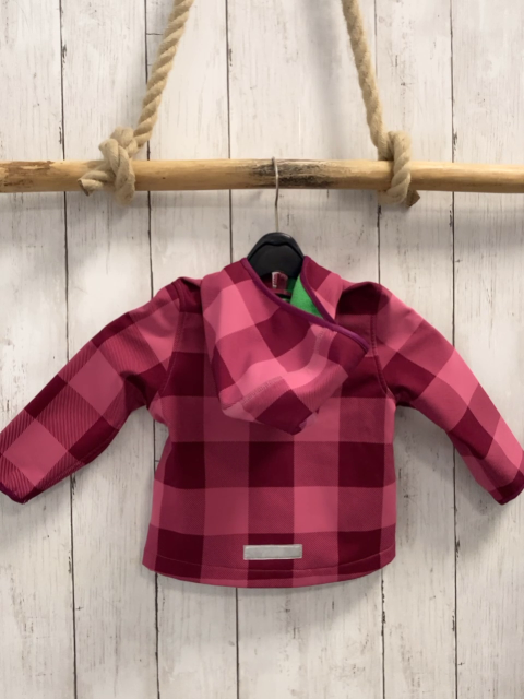 Eat Ants  Softshelljacke  Gr. 80  weinrot altrosa Striefen grünes Fleecefutter 